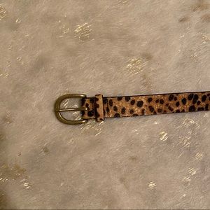 Real leather cheetah print  belt